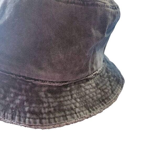 David And Young Distressed Bucket Hat Grey Cotton Y2K - Picture 4 of 6